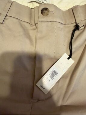 Banana Republic Khaki/Tan Flat-Front Chinos